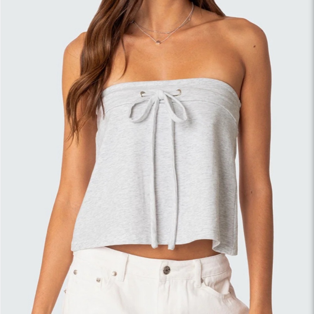Tube top with tie